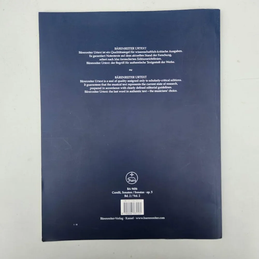 Twelve Sonatas for Violin and Basso Continuo Volume 2 urtext Arcangelo Corelli B
